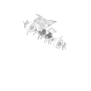 Rear Drive/Wheels Diagram and Parts List for 17WI2ACP056  Cub Cadet Lawn Tractor